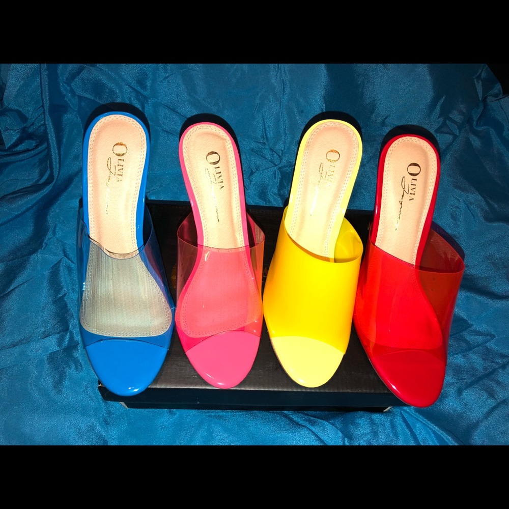 Clear plastic shoes